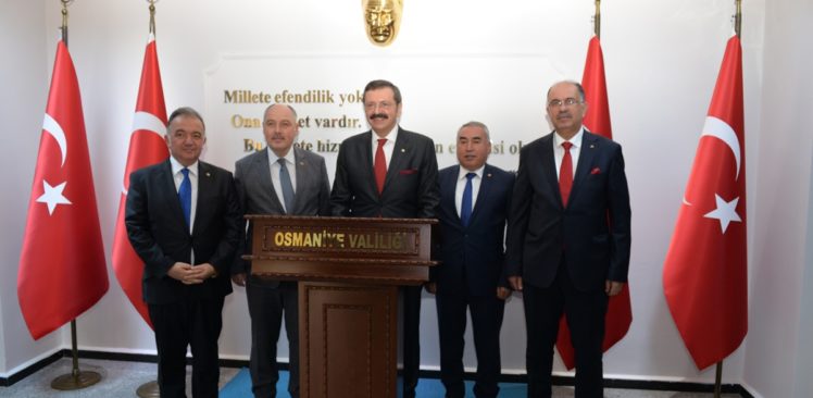 TOBB Başkanı Rıfat Hisarcıklıoğlu Vali Ömer Faruk Coşkun’u Ziyaret Etti