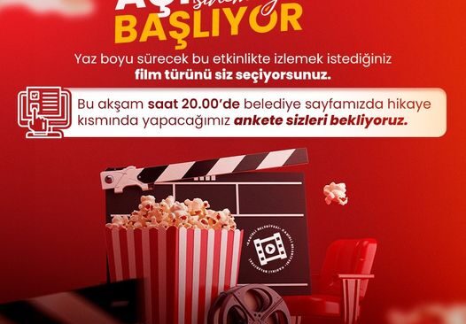 Kadirli Belediyesi’nden Açık Hava Sinema Günleri Başlıyor