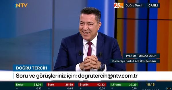  Okü Rektörü NTV’de ‘’Doğru Tercih’’ Programına Katıldı